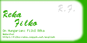 reka filko business card