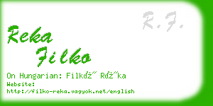 reka filko business card